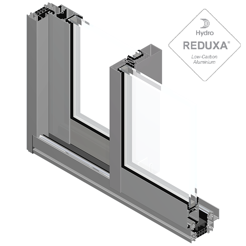Corner angle SOLEAL sliding system straight cut