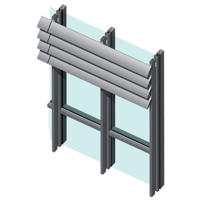 SUNEAL Sun shading: curtain wall integration