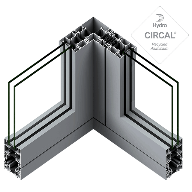 3D Porte AMBIAL en aluminium, repliable d'angle