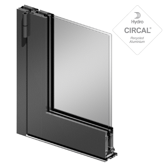 3D Porte en aluminium 55 mm, battante