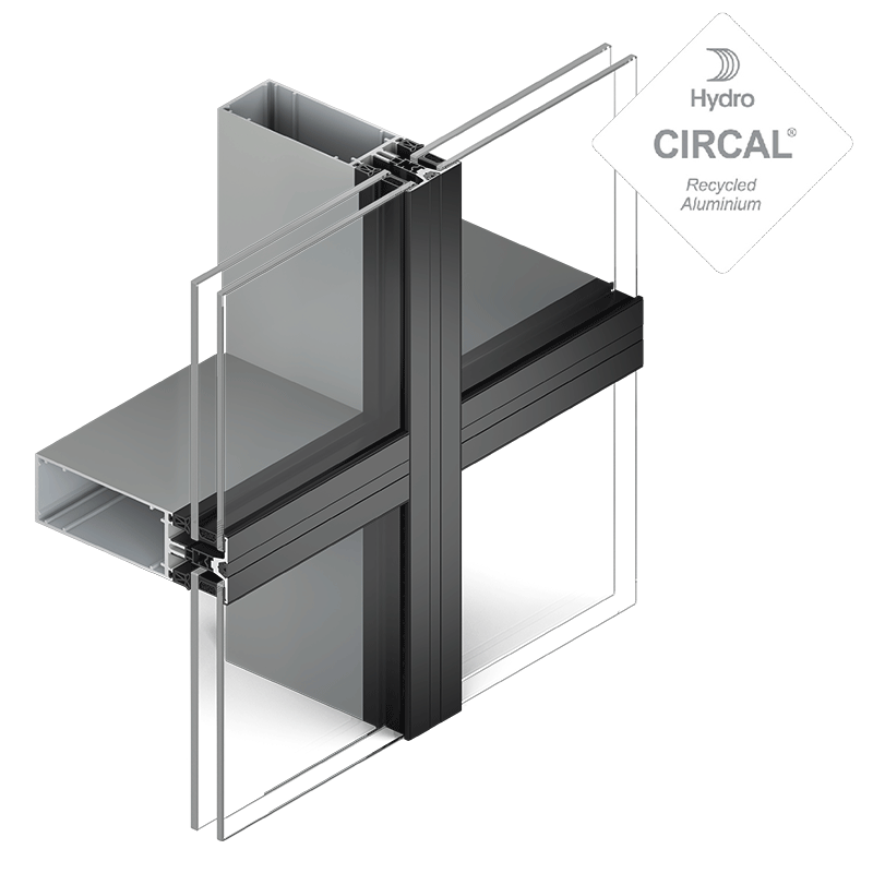 Flat cap facade aluminium TENTAL