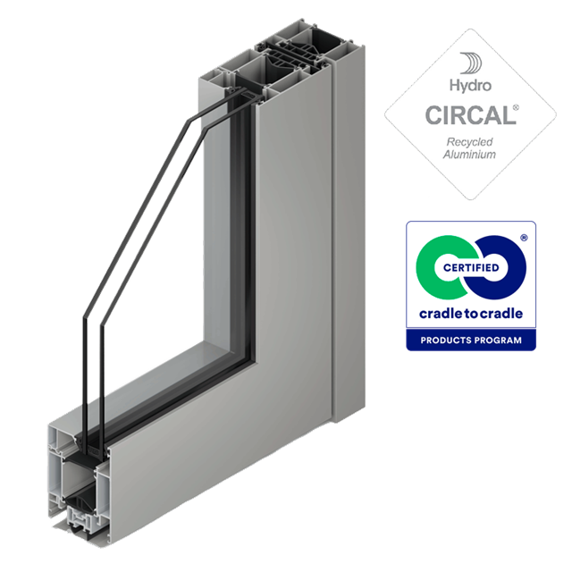 SOLEAL Next 75 open-out flip gasket - flat threshold