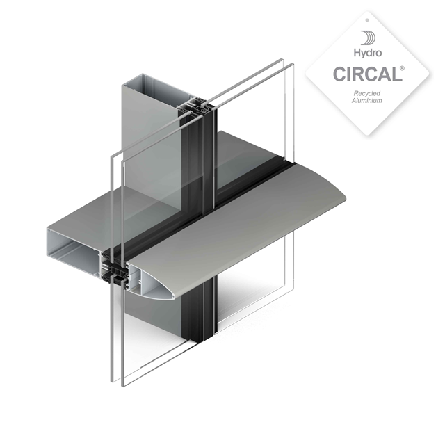 horizontal line curtain wall