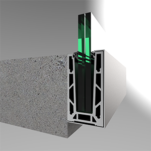 face mounted on the slab
