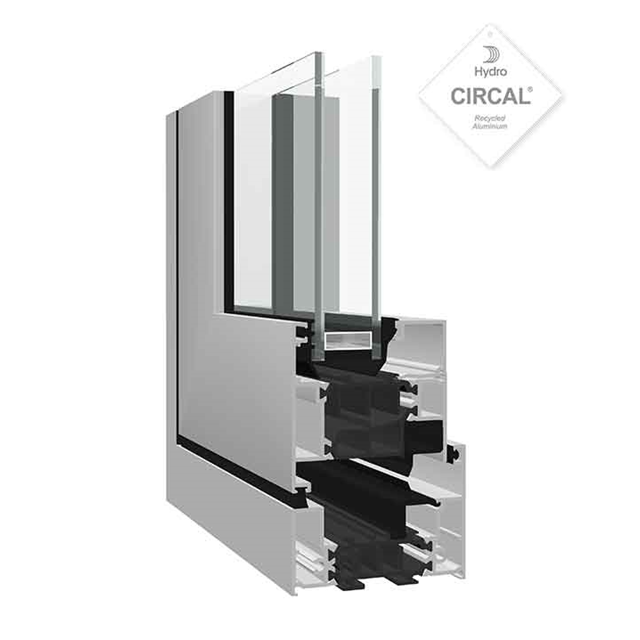 Aluminium window DF 75 Si Reversible