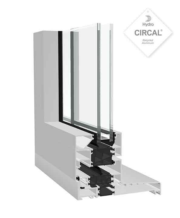 Aluminium window DF 75 Si Tilt-Before-Turn