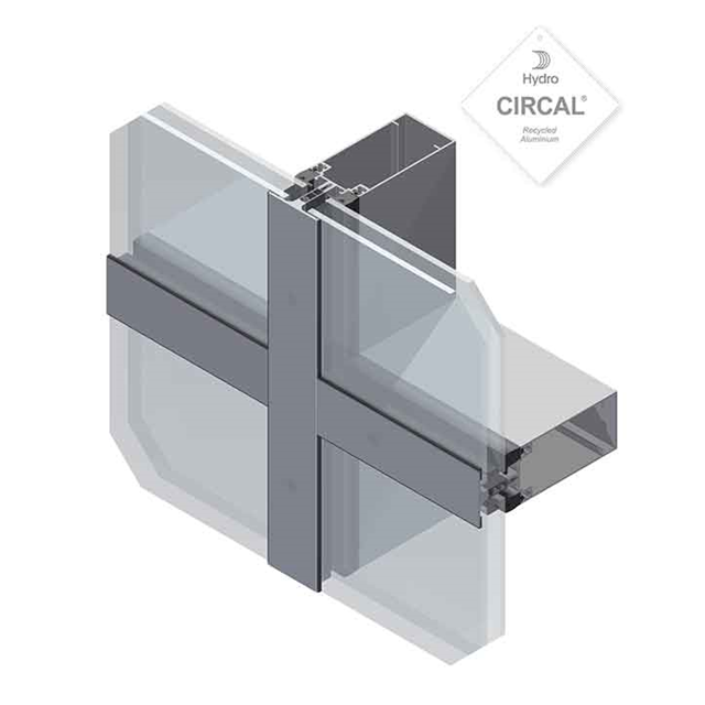 Spinal 62 flat cap curtain wall 