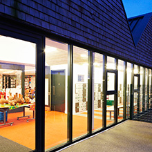 Aluminium curtain walling for school buildings