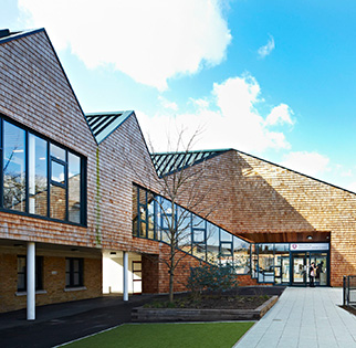 Aluminium curtain walling for school buildings